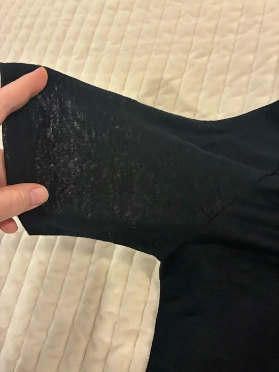 LOFT Linen Black Scoop Neck Short Sleeve Tee NEW XS - Picture 5 of 7